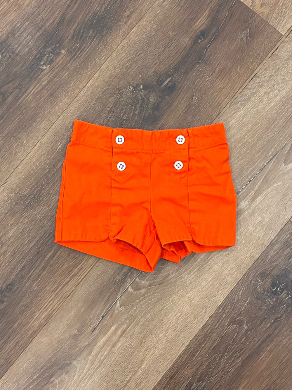 Janie & Jack Orange Shorts Bottoms Summer Outfit Outside Play 12-18m